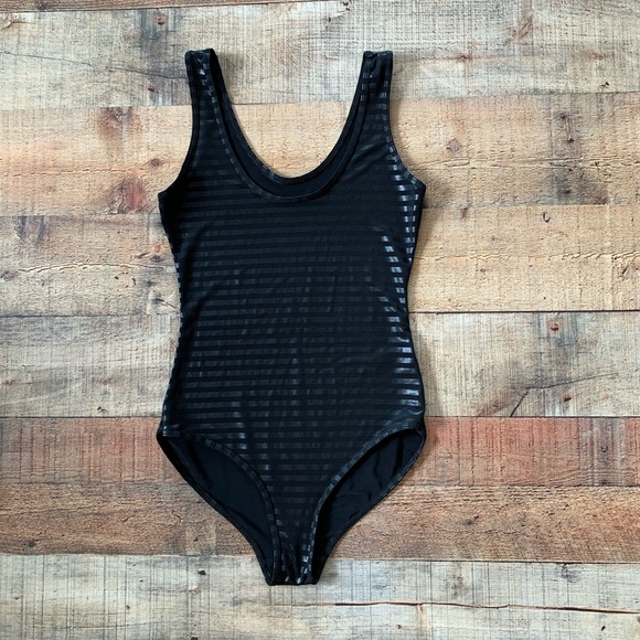 Striped American Apparel Body Suit - Picture 2 of 5